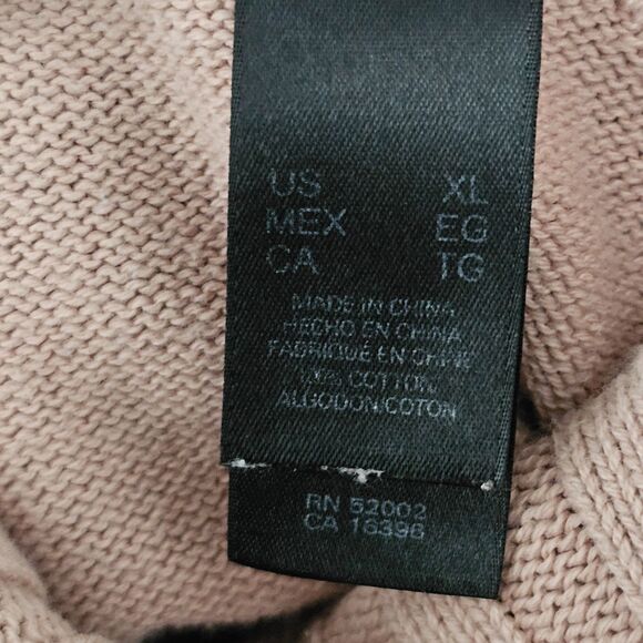 Axcess - Sweater Turtleneck Ribbed Long Sleeve - Size XL - Pink - 100% Cotton - Picture 8 of 8
